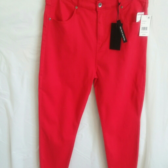 Kendall & Kylie Denim - Kendall & Kylie - red sultry ultra high jeans
